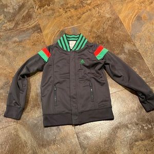 Toddler 5 adidas zip up track coat